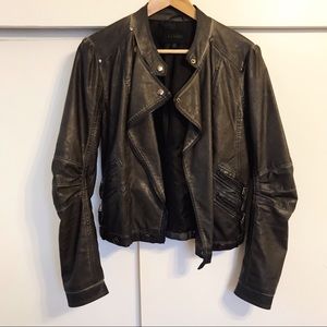 Charcoal Grey leather jacket